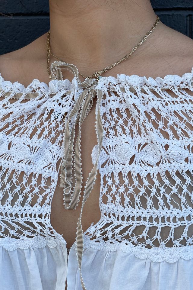 Vintage Edwardian Camisole with Handmade Lace Selected by FernMercantile #3