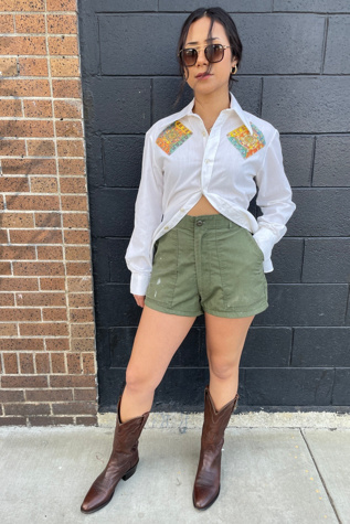 Vintage 1983 Army Shorts Selected by FernMercantile