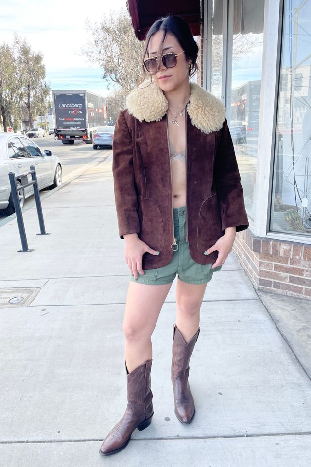 Vintage 1970's Brown Suede Penny Lane Jacket Selected by FernMercantile #1