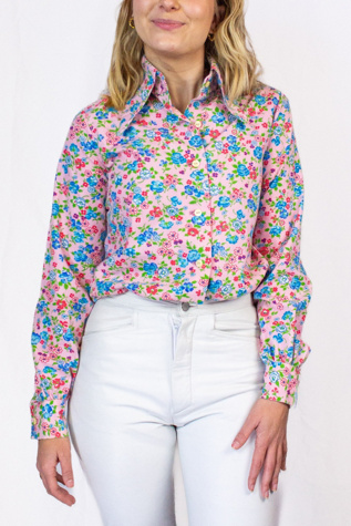 Vintage 70s Mihitabel Floral Button Up Shirt Selected by Black Shag Vintage