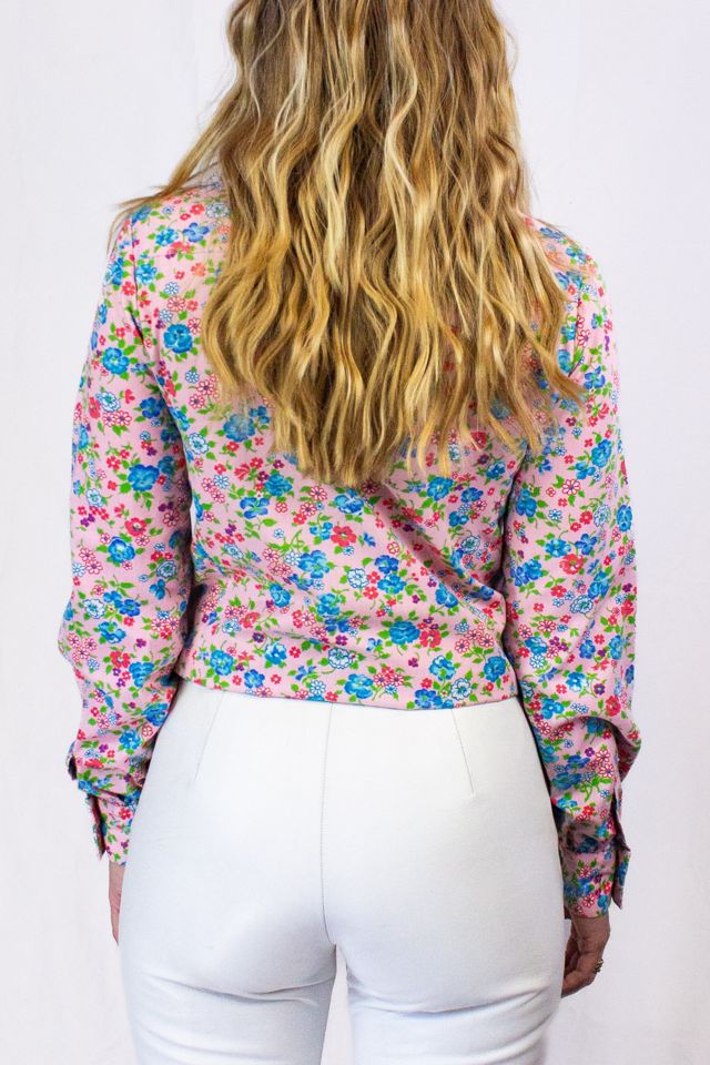 Vintage 70s Mihitabel Floral Button Up Shirt Selected by Black Shag Vintage #1