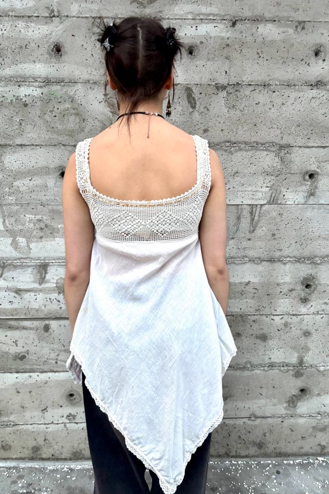 Vintage Edwardian Lace Handkerchief Top Selected by Nomad Vintage #3