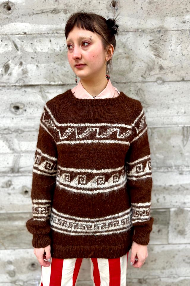 Vintage 1970s Peruvian Alpaca Wool  Sweater Selected by Nomad Vintage #1