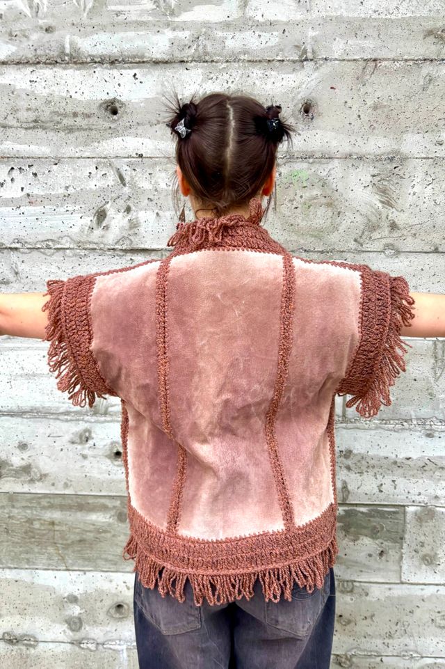 Vintage 1970's Suede Fringe Vest Selected by Nomad Vintage #1