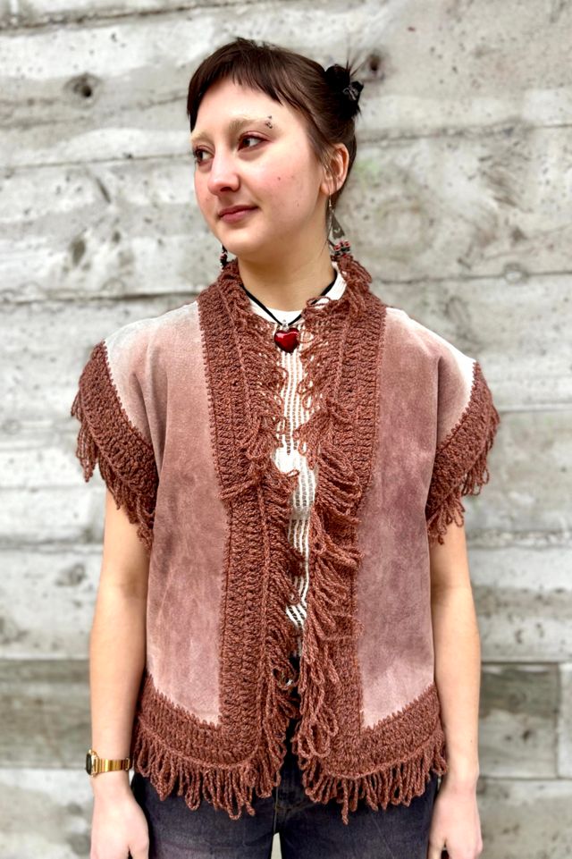 Vintage 1970's Suede Fringe Vest Selected by Nomad Vintage #2