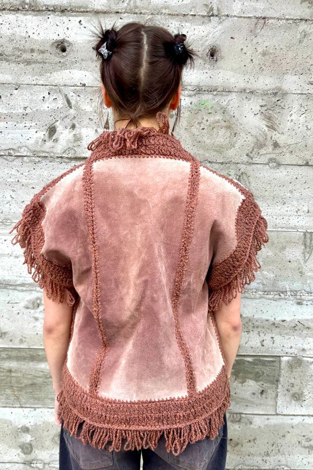 Vintage 1970's Suede Fringe Vest Selected by Nomad Vintage #3