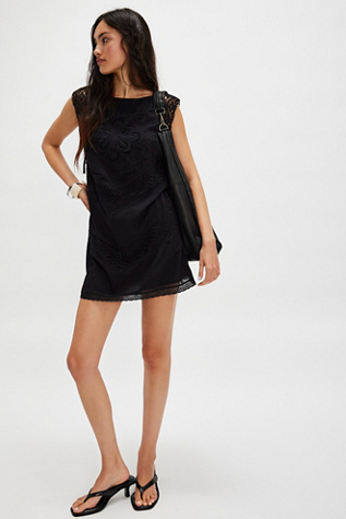 Robe Mini Winifred par Free People en Black, pour femme