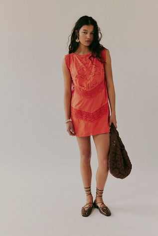 Winif Mini Dress by Free People in Red, Size: L