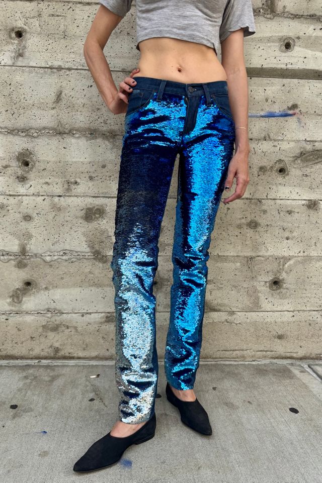 Vintage Deadstock Sequin “Happy Birthday” Lee Skinny Jeans Selected by Nomad Vintage #2