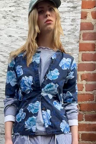 Ungaro Floral Button Up Short Sleeve Vest Top Selected by Persona Choice