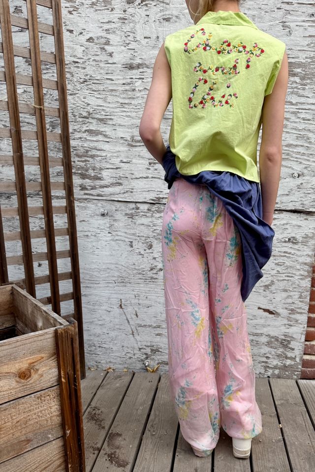 Vintage 1990s Ungaro Parallèle Floral Silk Chiffon Pants Selected by Personal Choice #2