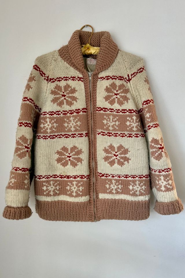 60's Snowflake Cowichan Knit Cardigan Selected by Wax Plant #1