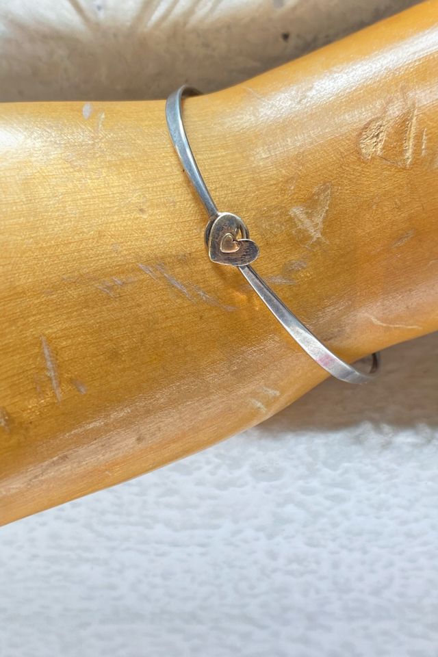 Vintage 80s Sterling & 14k Heart Bracelet Selected by BusyLady Baca & The Goods #1