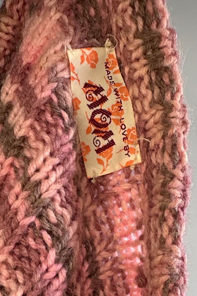 Vintage Hand Knit Pink Hues Cardigan Sweater Selected by KA.TL.AK #1