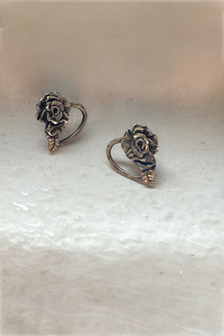 Vintage 80s Hearts & Roses Earrings Selected by BusyLady Baca & The Goods