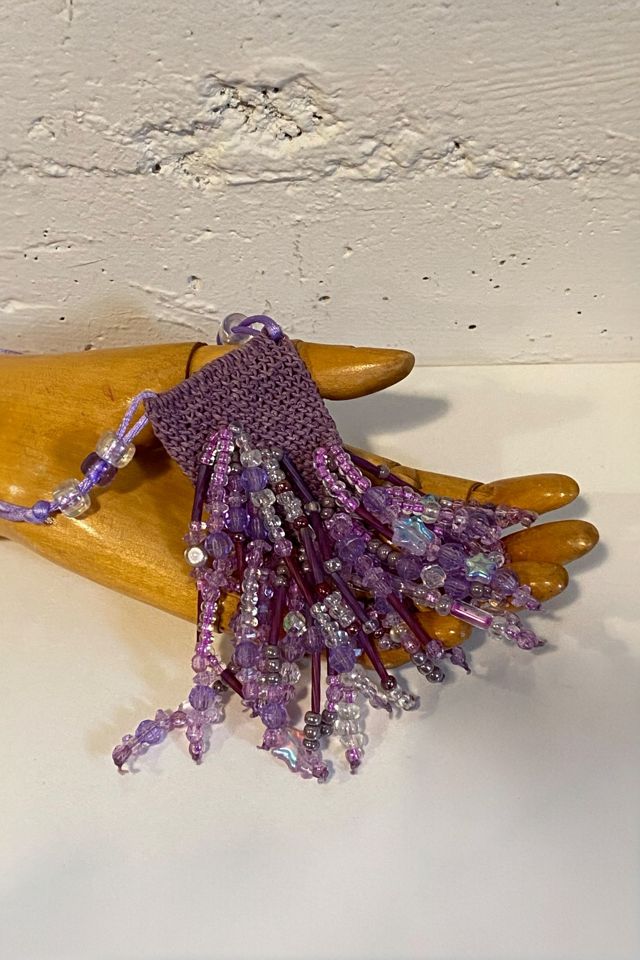 Y2k Handmade Crochet Mystic Pouch Necklace Selected by BusyLady Baca & The Goods #2