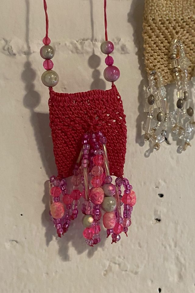 Y2k Handmade Crochet Mystic Pouch Necklace Selected by BusyLady Baca & The Goods #3