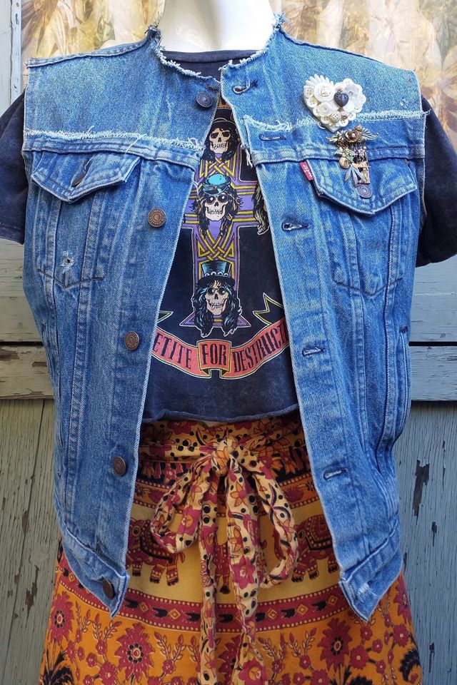 Upcycled Levi's Denim Jacket Vest Selected by Garbage Soup #2