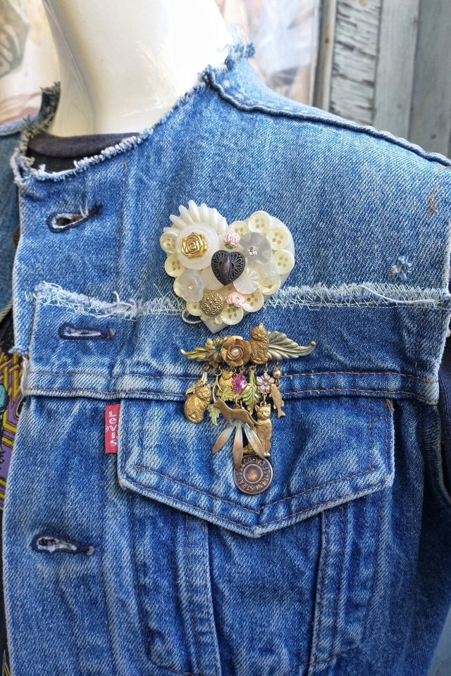 Upcycled Levi's Denim Jacket Vest Selected by Garbage Soup #3
