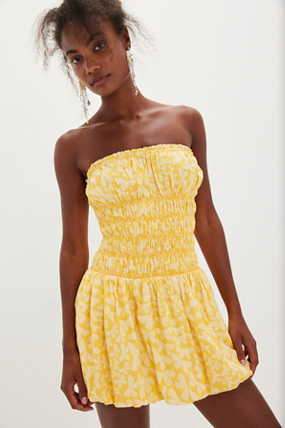 Annalise Mini Dress at Free People in Beach Ball Combo, Size: XL