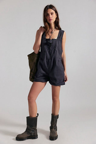 Женские комбинезоны We The Free Jude Shortalls, цвет: Чёрный — фото 3