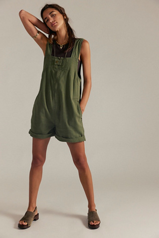 We The Free Jude Shortalls at Free People in Green, Size: S