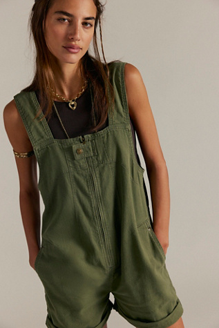 We The Free Jude Shortalls at Free People in Verdant, Size: Medium
