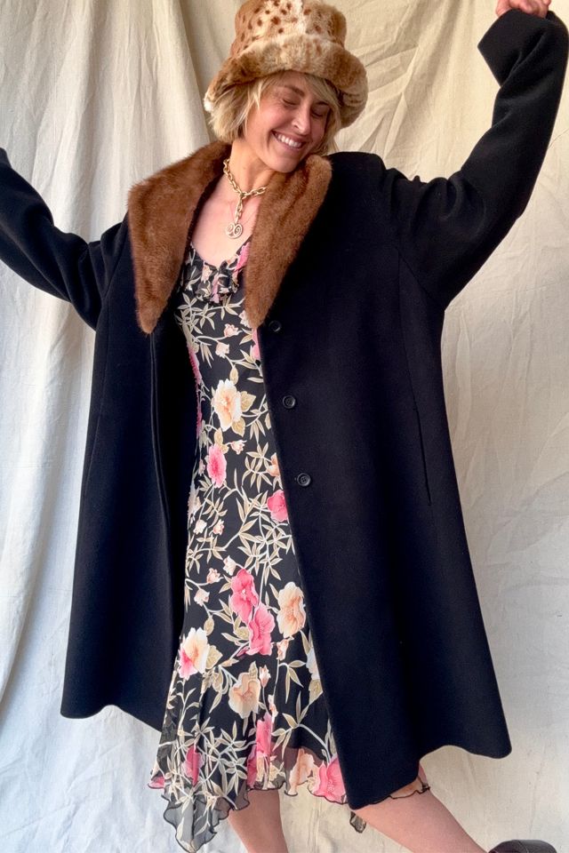 Vintage Cinzia Rocca Fur Trim Coat Selected by Kikos Kloset #1