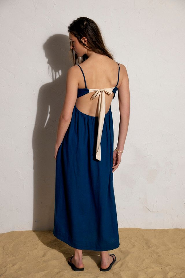 Sandshell Linen Halo Babydoll Midi Dress #6