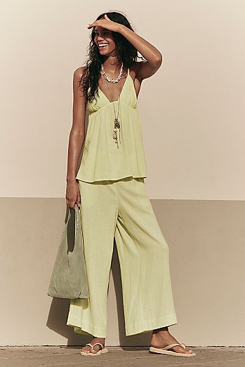 Carmen Silky Top/Wide Leg Pants Set Carmen Silky Top/Wide Leg Pants Set