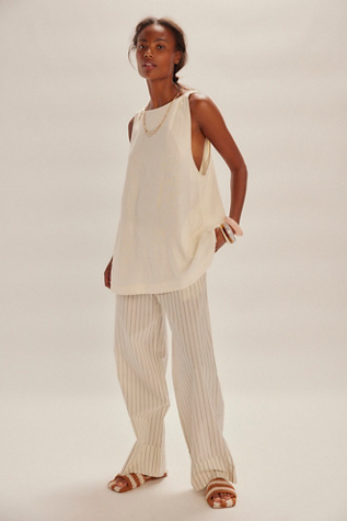 Aero Cotton-Linen Tunic by free-est at Free People in White, Size: XL