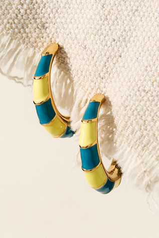 Paja Chroma Earrings by Pajarolimon at Free People in Blue