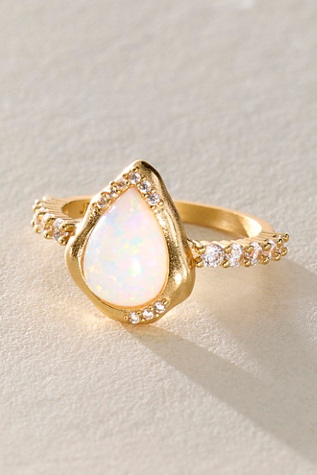 Joy Dravecky Luster Solitare Ring at Free People, Size: US 6