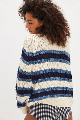 Frankie Cable Striped Pullover