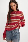 Frankie Striped Cable Knit Sweater