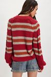 Frankie Striped Cable Knit Sweater