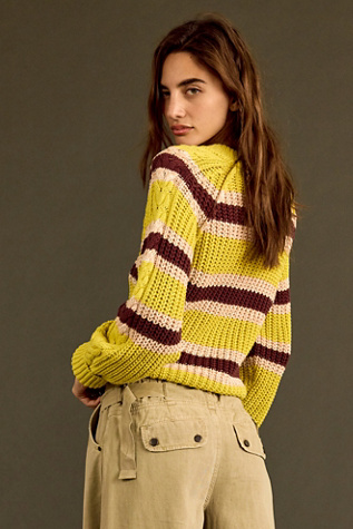 Frankie Striped Cable Knit Sweater product page