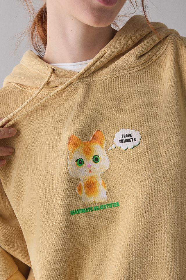 I Love Trinkets Cat Graphic Oversized Hoodie Sweatshirt #1