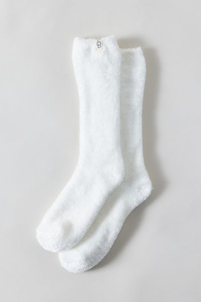 Ugg Teddy Cozy Crew Socks In White