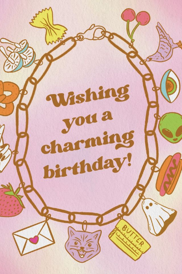 Boss Dotty Charm Bracelet Birthday Greeting Card #1