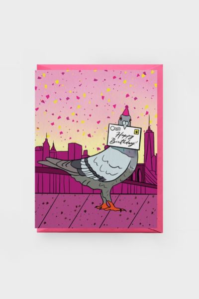 Boss Dotty Pigeon Birthday Greeting Card