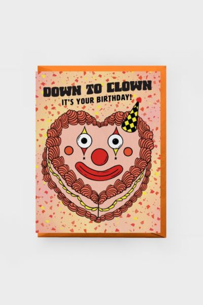 Boss Dotty Down To Clown Birthday Greeting Card