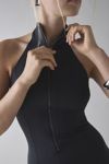 UO Larissa Zip-Front High Neck Halter Mini Dress