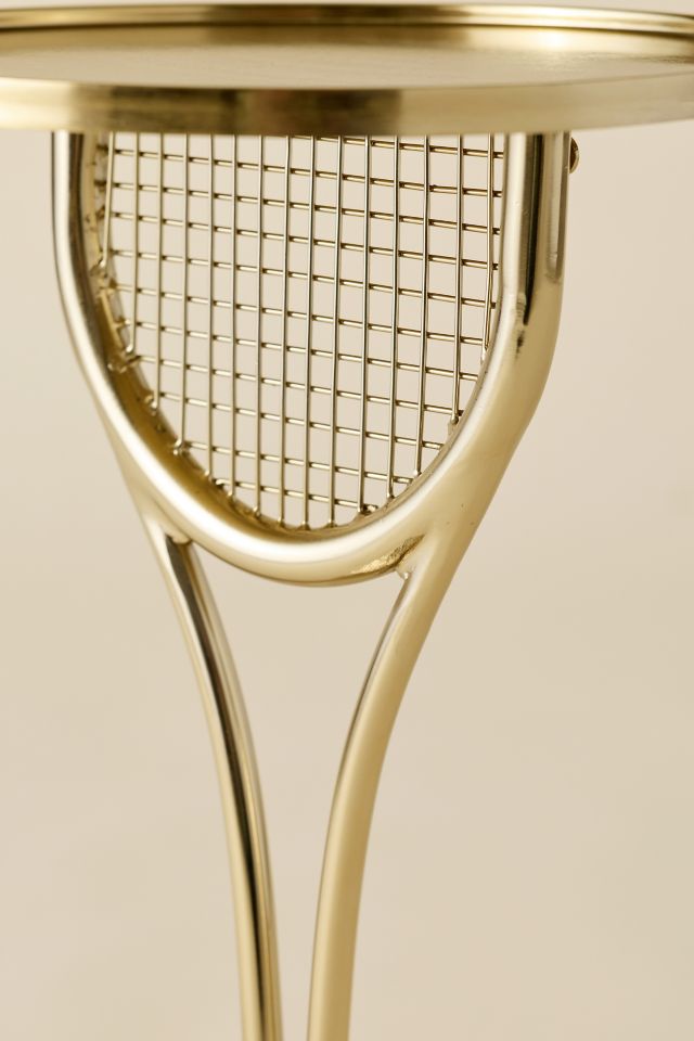 Tennis Racket Sculptural Metal Side Table #2