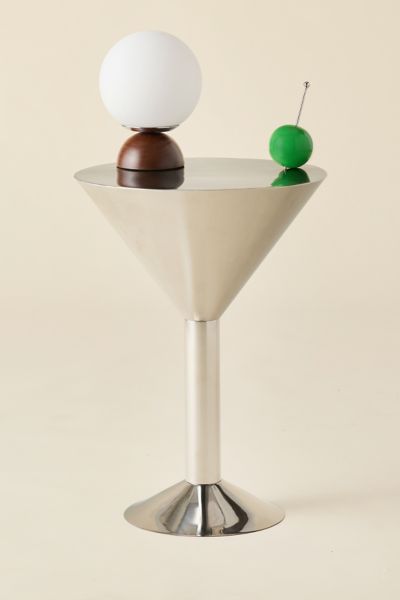Chrome Martini Metal Side Table