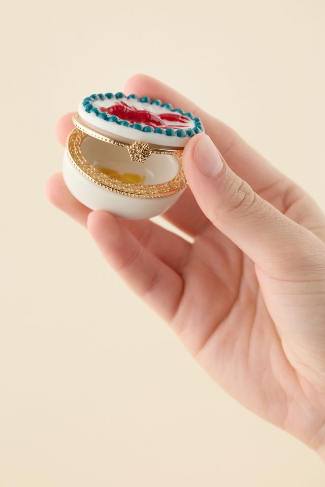 Lobster Dinner Porcelain Pill Case #3