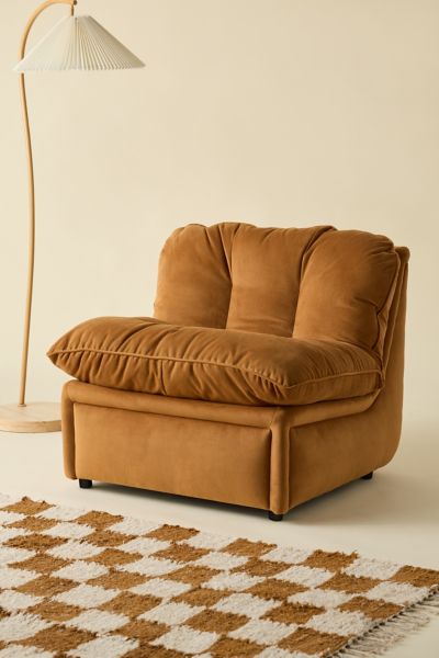 Urban Outfitters Hendrix Oversized Plush Upholstered Lounge Chair In Brown At