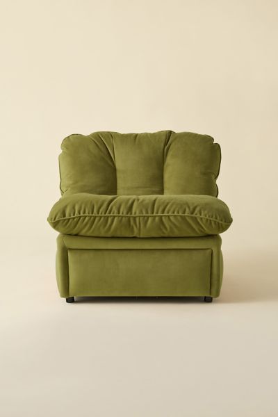 Urban Outfitters Hendrix Oversized Plush Upholstered Lounge Chair In Olive At
