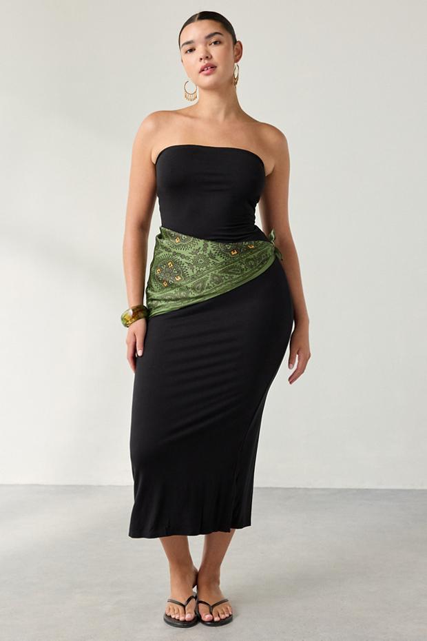 UO Nora Jersey Knit Tube Midi Dress