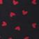 Black + Red Hearts